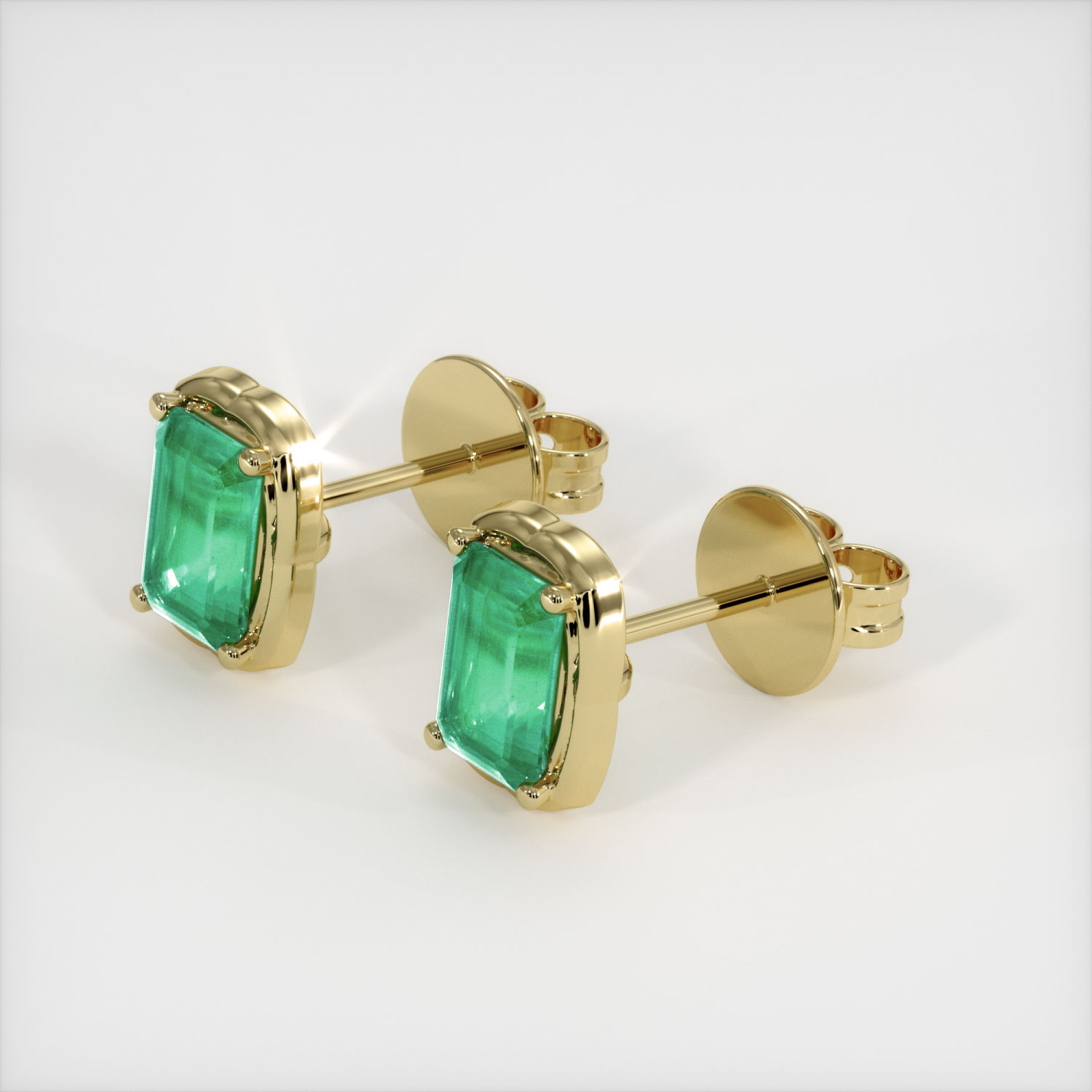 9ct gold sale emerald earrings