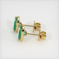 Emerald Earrings 0.96 Ct.Tw.Total Carat Weight, 18K Yellow Gold Preview