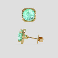 <span>3.07</span>&nbsp;<span class="tooltip-light">Ct.Tw.<span class="tooltiptext">Total Carat Weight</span></span> Emerald Earrings, 18K Yellow Gold 2
