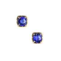 2.89 Ct.Tw. Blue Sapphire Earrings, 18K Yellow Gold 1