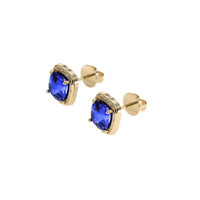2.89 Ct.Tw. Blue Sapphire Earrings, 18K Yellow Gold 3