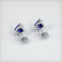 <span>4.91</span>&nbsp;<span class="tooltip-light">Ct.Tw.<span class="tooltiptext">Total Carat Weight</span></span> Blue Sapphire Earrings, Platinum 950 4