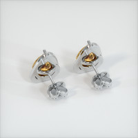 <span>2.79</span>&nbsp;<span class="tooltip-light">Ct.Tw.<span class="tooltiptext">Total Carat Weight</span></span> Yellowish Brown Sapphire Earrings, Platinum 950 4