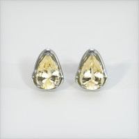 <span>3.00</span> <span class="tooltip-light">Ct.Tw.<span class="tooltiptext">Total Carat Weight</span></span> Yellow Sapphire Earrings, Platinum 950 1