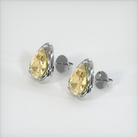 <span>3.00</span> <span class="tooltip-light">Ct.Tw.<span class="tooltiptext">Total Carat Weight</span></span> Yellow Sapphire Earrings, Platinum 950 2