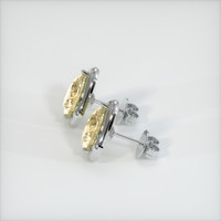 <span>3.00</span>&nbsp;<span class="tooltip-light">Ct.Tw.<span class="tooltiptext">Total Carat Weight</span></span> Yellow Sapphire Earrings, Platinum 950 3