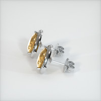 <span>2.79</span>&nbsp;<span class="tooltip-light">Ct.Tw.<span class="tooltiptext">Total Carat Weight</span></span> Yellowish Brown Sapphire Earrings, 18K White Gold 3