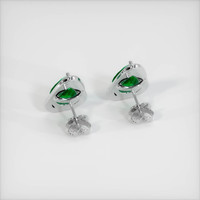 <span>3.50</span>&nbsp;<span class="tooltip-light">Ct.Tw.<span class="tooltiptext">Total Carat Weight</span></span> Emerald Earrings, 18K White Gold 4