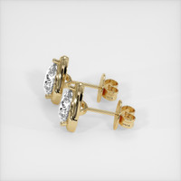 <span>0.82</span> <span class="tooltip-light">Ct.Tw.<span class="tooltiptext">Total Carat Weight</span></span> White Sapphire Earrings, 14K Yellow Gold 3