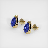 <span>4.91</span>&nbsp;<span class="tooltip-light">Ct.Tw.<span class="tooltiptext">Total Carat Weight</span></span> Blue Sapphire Earrings, 14K Yellow Gold 2