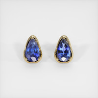 <span>4.91</span>&nbsp;<span class="tooltip-light">Ct.Tw.<span class="tooltiptext">Total Carat Weight</span></span> Blue Sapphire Earrings, 18K Yellow Gold 1