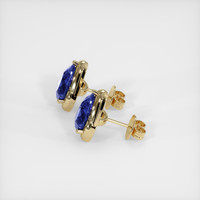 <span>4.91</span>&nbsp;<span class="tooltip-light">Ct.Tw.<span class="tooltiptext">Total Carat Weight</span></span> Blue Sapphire Earrings, 18K Yellow Gold 3