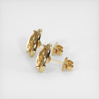<span>2.79</span>&nbsp;<span class="tooltip-light">Ct.Tw.<span class="tooltiptext">Total Carat Weight</span></span> Yellowish Brown Sapphire Earrings, 18K Yellow Gold 3