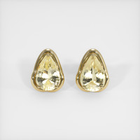 <span>3.00</span>&nbsp;<span class="tooltip-light">Ct.Tw.<span class="tooltiptext">Total Carat Weight</span></span> Yellow Sapphire Earrings, 18K Yellow Gold 1
