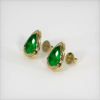 <span>3.50</span>&nbsp;<span class="tooltip-light">Ct.Tw.<span class="tooltiptext">Total Carat Weight</span></span> Emerald Earrings, 18K Yellow Gold 2