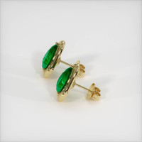 <span>3.50</span>&nbsp;<span class="tooltip-light">Ct.Tw.<span class="tooltiptext">Total Carat Weight</span></span> Emerald Earrings, 18K Yellow Gold 3