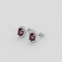 <span>2.12</span> <span class="tooltip-light">Ct.Tw.<span class="tooltiptext">Total Carat Weight</span></span> Bi Color / Parti Sapphire Earrings, Platinum 950 3