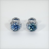<span>0.86</span>&nbsp;<span class="tooltip-light">Ct.Tw.<span class="tooltiptext">Total Carat Weight</span></span> Sapphire Earrings, Platinum 950 1