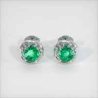 Emerald Earrings 0.97 Ct.Tw.Total Carat Weight, Platinum 950 Preview