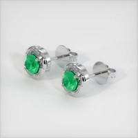 Emerald Earrings 0.97 Ct.Tw.Total Carat Weight, Platinum 950 Preview