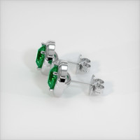 <span>1.88</span>&nbsp;<span class="tooltip-light">Ct.Tw.<span class="tooltiptext">Total Carat Weight</span></span> Emerald Earrings, Platinum 950 3