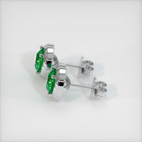 <span>1.44</span>&nbsp;<span class="tooltip-light">Ct.Tw.<span class="tooltiptext">Total Carat Weight</span></span> Emerald  Earring - Platinum 950