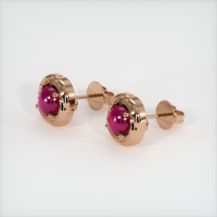 <span>2.28</span> <span class="tooltip-light">Ct.Tw.<span class="tooltiptext">Total Carat Weight</span></span> Ruby Earrings, 14K Rose Gold 2