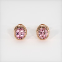 2.06 Ct.Tw. Gemstone Earrings, 14K Rose Gold 1