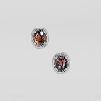 <span>2.12</span>&nbsp;<span class="tooltip-light">Ct.Tw.<span class="tooltiptext">Total Carat Weight</span></span> Bi Color / Parti Sapphire Earrings, 14K White Gold 1