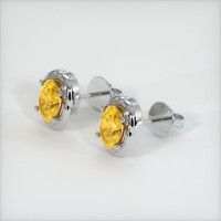 <span>1.14</span>&nbsp;<span class="tooltip-light">Ct.Tw.<span class="tooltiptext">Total Carat Weight</span></span> Sapphire Earrings, 14K White Gold 2
