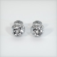 1.13 Ct.Tw. White Sapphire Earrings, 14K White Gold 1