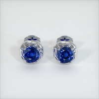 <span>2.82</span>&nbsp;<span class="tooltip-light">Ct.Tw.<span class="tooltiptext">Total Carat Weight</span></span> Sapphire Earrings, 14K White Gold 1