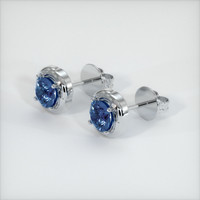 <span>0.86</span>&nbsp;<span class="tooltip-light">Ct.Tw.<span class="tooltiptext">Total Carat Weight</span></span> Sapphire Earrings, 14K White Gold 2