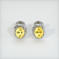 <span>0.86</span>&nbsp;<span class="tooltip-light">Ct.Tw.<span class="tooltiptext">Total Carat Weight</span></span> Sapphire Earrings, 18K White Gold 1