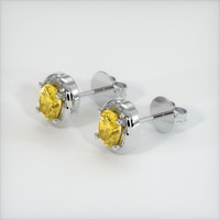 <span>0.86</span>&nbsp;<span class="tooltip-light">Ct.Tw.<span class="tooltiptext">Total Carat Weight</span></span> Sapphire Earrings, 18K White Gold 2