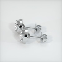 1.13 Ct.Tw. White Sapphire Earrings, 18K White Gold 3