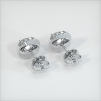 1.13 Ct.Tw. White Sapphire Earrings, 18K White Gold 4