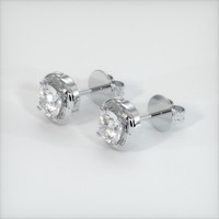 1.89 Ct.Tw. White Sapphire Earrings, 18K White Gold 2