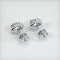 1.89 Ct.Tw. White Sapphire Earrings, 18K White Gold 4