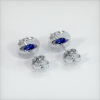 2.82 Ct.Tw. Blue Sapphire Earrings, 18K White Gold 4