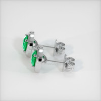Emerald Earrings 0.79 Ct.Tw.Total Carat Weight, 18K White Gold Preview