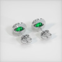 Emerald Earrings 0.79 Ct.Tw.Total Carat Weight, 18K White Gold Preview