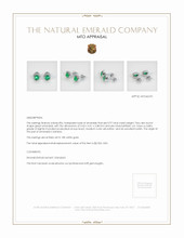 Emerald Earrings 0.97 Ct.Tw.Total Carat Weight 18K White Gold Appraisal