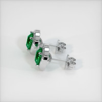 <span>1.88</span>&nbsp;<span class="tooltip-light">Ct.Tw.<span class="tooltiptext">Total Carat Weight</span></span> Emerald Earrings, 18K White Gold 3