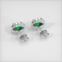 <span>1.88</span>&nbsp;<span class="tooltip-light">Ct.Tw.<span class="tooltiptext">Total Carat Weight</span></span> Emerald Earrings, 18K White Gold 4