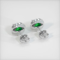 <span>1.44</span>&nbsp;<span class="tooltip-light">Ct.Tw.<span class="tooltiptext">Total Carat Weight</span></span> Emerald Earrings, 18K White Gold 4