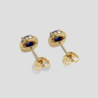<span>1.10</span>&nbsp;<span class="tooltip-light">Ct.Tw.<span class="tooltiptext">Total Carat Weight</span></span> Color Change Sapphire Earrings, 14K Yellow Gold 4