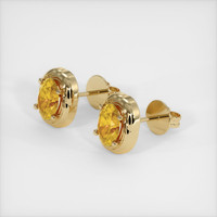 <span>1.14</span>&nbsp;<span class="tooltip-light">Ct.Tw.<span class="tooltiptext">Total Carat Weight</span></span> Sapphire Earrings, 14K Yellow Gold 2
