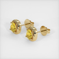 0.86 Ct.Tw. Yellow Sapphire Earrings, 14K Yellow Gold 2