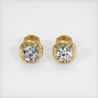 1.89 Ct.Tw. White Sapphire Earrings, 14K Yellow Gold 1
